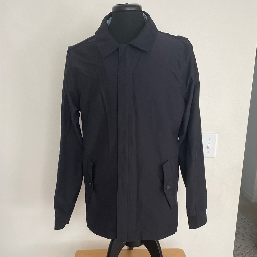 Nike Black Trench Coat Lightweight Classic Size Large